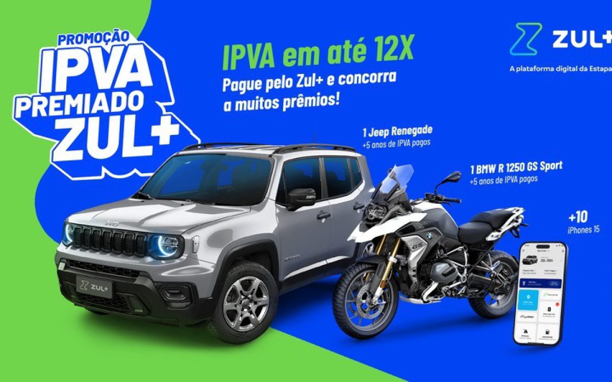 Zul+ realiza sorteio inédito para quem pagar IPVA pela plataforma